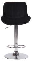 2er Set Barhocker Lentini Samt chrom schwarz 2er Set Barhocker Lentini Samt chrom schwarz