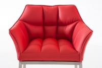 Barhocker Damaso E mit 4-Fuß Gestell rot 