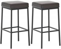 2er Set Barhocker Montreal 80 Kunstleder schwarz braun 2er Set Barhocker Montreal 80 Kunstleder schwarz braun