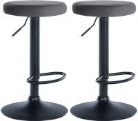 2er Set Barhocker Ponte Samt schwarz dunkelgrau 2er Set Barhocker Ponte Samt schwarz dunkelgrau