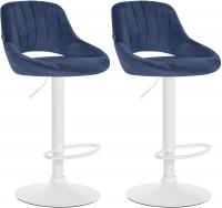 2er Set Barhocker Milet Samt W blau 2er Set Barhocker Milet Samt W blau