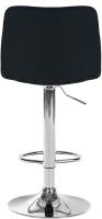 Barhocker Lex Stoff Chrom schwarz 