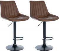 2er Set Barhocker Toni Kunstleder schwarz braun 2er Set Barhocker Toni Kunstleder schwarz braun