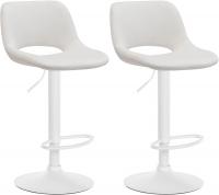 2er Set Barhocker Camden Samt weiß creme 2er Set Barhocker Camden Samt weiß creme