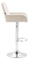 2er Set Barhocker Braga Samt chrom creme 2er Set Barhocker Braga Samt chrom creme