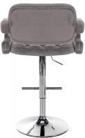 Barhocker Dublin Samt chrom grau Barhocker Dublin Samt chrom grau