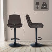 Barhocker Laurel Stoff schwarz dunkelgrau Barhocker Laurel Stoff schwarz dunkelgrau