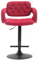 Barhocker Dublin STOFF schwarz rot Barhocker Dublin STOFF schwarz rot