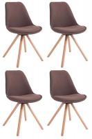 4er Set Stühle Toulouse Stoff Rund natura (eiche) braun 4er Set Stühle Toulouse Stoff Rund natura (eiche) braun