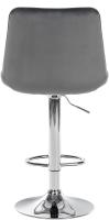 Barhocker Toni Samt chrom dunkelgrau Barhocker Toni Samt chrom dunkelgrau