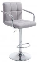 Barhocker Lucy V2 Stoff chrom grau Barhocker Lucy V2 Stoff chrom grau