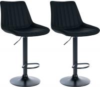 2er Set Barhocker Toni Kunstleder schwarz schwarz 2er Set Barhocker Toni Kunstleder schwarz schwarz