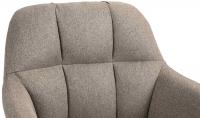 Barhocker Natoma Stoff chrom taupe 