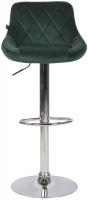 Barhocker Lazio Samt chrom dunkelgrün Barhocker Lazio Samt chrom dunkelgrün