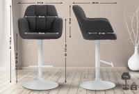Barhocker Natoma Stoff weiß schwarz Barhocker Natoma Stoff weiß schwarz