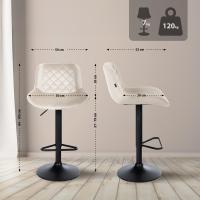 Barhocker Kasson Samt creme Barhocker Kasson Samt creme