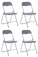 4er Set Klappstuhl Felix grau/silber 4er Set Klappstuhl Felix grau/silber