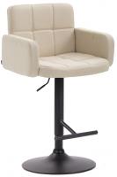 Barhocker Los Angeles, Stoff schwarz creme Barhocker Los Angeles, Stoff schwarz creme