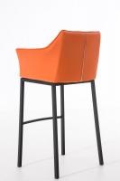 Barhocker Damaso B mit 4-Fuß Gestell orange Barhocker Damaso B mit 4-Fuß Gestell orange
