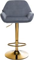 Barhocker Braga Gold Samt dunkelgrau 