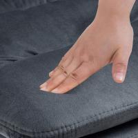 Barhocker Damar Samt chrom dunkelgrau 