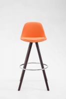Barhocker Franklin Vollgepolstert Kunstleder Rund Cappuccino (eiche) orange Barhocker Franklin Vollgepolstert Kunstleder Rund Cappuccino (eiche) orange