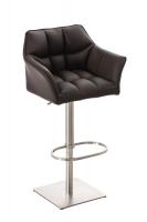 2er Set Barhocker Damaso Kunstleder edelstahl braun 2er Set Barhocker Damaso Kunstleder edelstahl braun