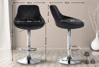 2er Set Barhocker Lazio Samt chrom schwarz 2er Set Barhocker Lazio Samt chrom schwarz