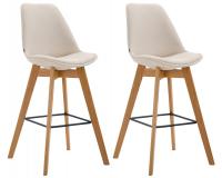 2er Set Barhocker Metz Stoff natura creme 2er Set Barhocker Metz Stoff natura creme