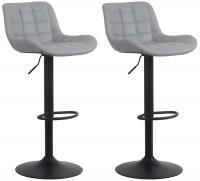 2er Set Barhocker Tover Kunstleder grau 2er Set Barhocker Tover Kunstleder grau