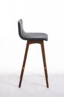 Barhocker Taunus Stoff Walnuss dunkelgrau 
