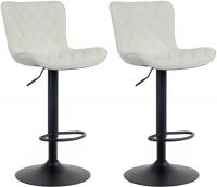 2er Set Barhocker Emma Stoff creme 2er Set Barhocker Emma Stoff creme