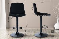 2er Set Barhocker Divo Stoff Schwarz schwarz 2er Set Barhocker Divo Stoff Schwarz schwarz