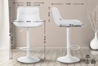2er Set Barhocker Vonore Kunstleder weiß weiß 2er Set Barhocker Vonore Kunstleder weiß weiß