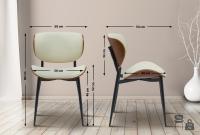 2er Set Besucherstuhl Enid Kunstleder walnuss/creme 2er Set Besucherstuhl Enid Kunstleder walnuss/creme