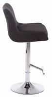 2er Set Barhocker Club Stoff chrom dunkelgrau 2er Set Barhocker Club Stoff chrom dunkelgrau
