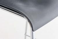 Barhocker Hoover Chrom 4-Fuß Gestell grau 