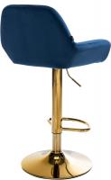 2er Set Barhocker Braga Gold Samt blau 