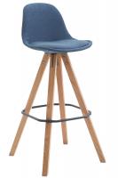 Barhocker Franklin Stoff Square Natura (eiche) blau Barhocker Franklin Stoff Square Natura (eiche) blau