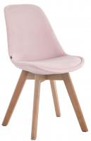 Besucherstuhl Borneo V2 Samt natura (eiche) pink Besucherstuhl Borneo V2 Samt natura (eiche) pink