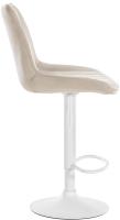 2er Set Barhocker Toni Samt weiß creme 2er Set Barhocker Toni Samt weiß creme