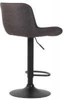 Barhocker Lentini Stoff schwarz dunkelgrau 