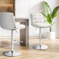Barhocker Damar Samt chrom creme Barhocker Damar Samt chrom creme
