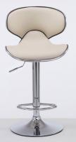 2er Set Barhocker Las Vegas V2 Kunstleder chrom creme 