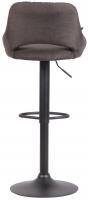 Barhocker Milet Stoff schwarz dunkelgrau Barhocker Milet Stoff schwarz dunkelgrau