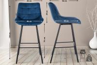 Barhocker Weston Samt blau 