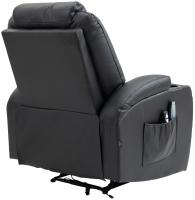 Sessel Hepler mit Massagefunktion Echtleder schwarz Sessel Hepler mit Massagefunktion Echtleder schwarz