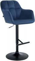 Barhocker Natoma Samt schwarz blau Barhocker Natoma Samt schwarz blau