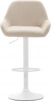2er Set Barhocker Braga Stoff weiß creme 2er Set Barhocker Braga Stoff weiß creme