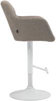 Barhocker Natoma Stoff weiß taupe Barhocker Natoma Stoff weiß taupe